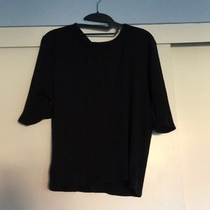 Black ribbed XL Madewell shirt open back